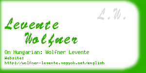 levente wolfner business card